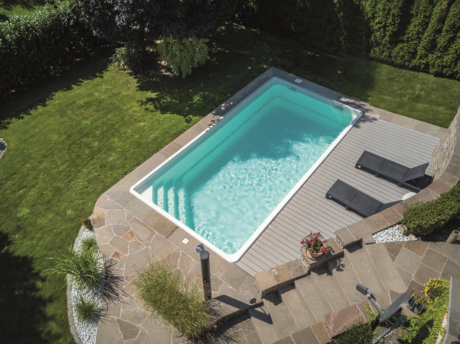 Mini Pool Fertigbecken Gfk